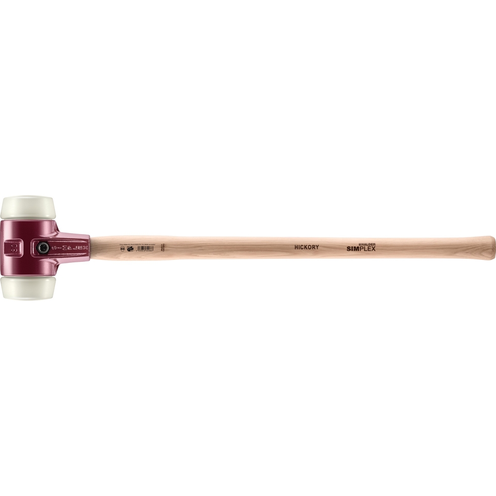 Marteau SIMPLEX boîtier fonte malléable manche Hickory diam 80 800 mm nylon - HALDER - 3008.081