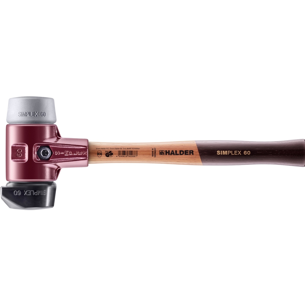 Maillet SIMPLEX avec boîtier en fonte malléable et manche en bois diam 60 - HALDER - 3023.260