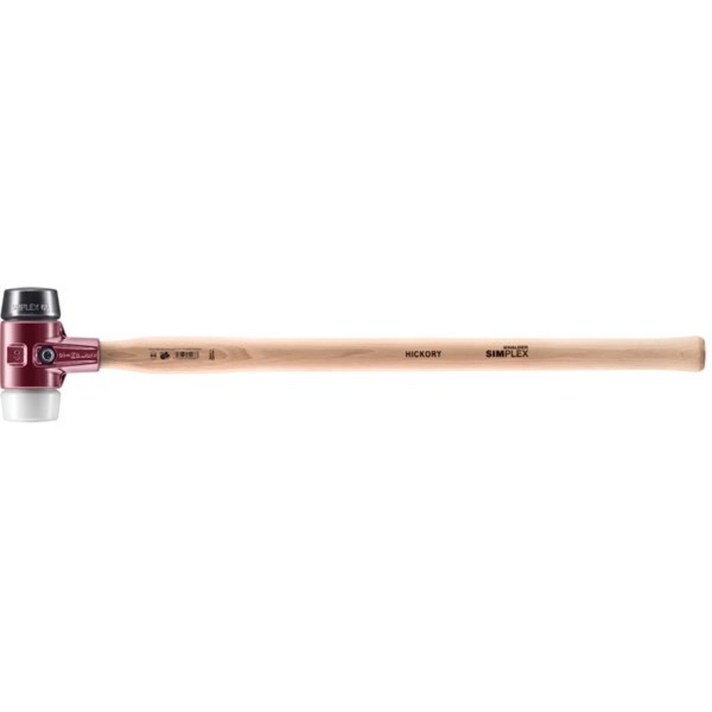 Maillet SIMPLEX boîtier fonte malléable manche bois 700 mm diam 60 caoutchouc superplastique - HALDER - 3027.061