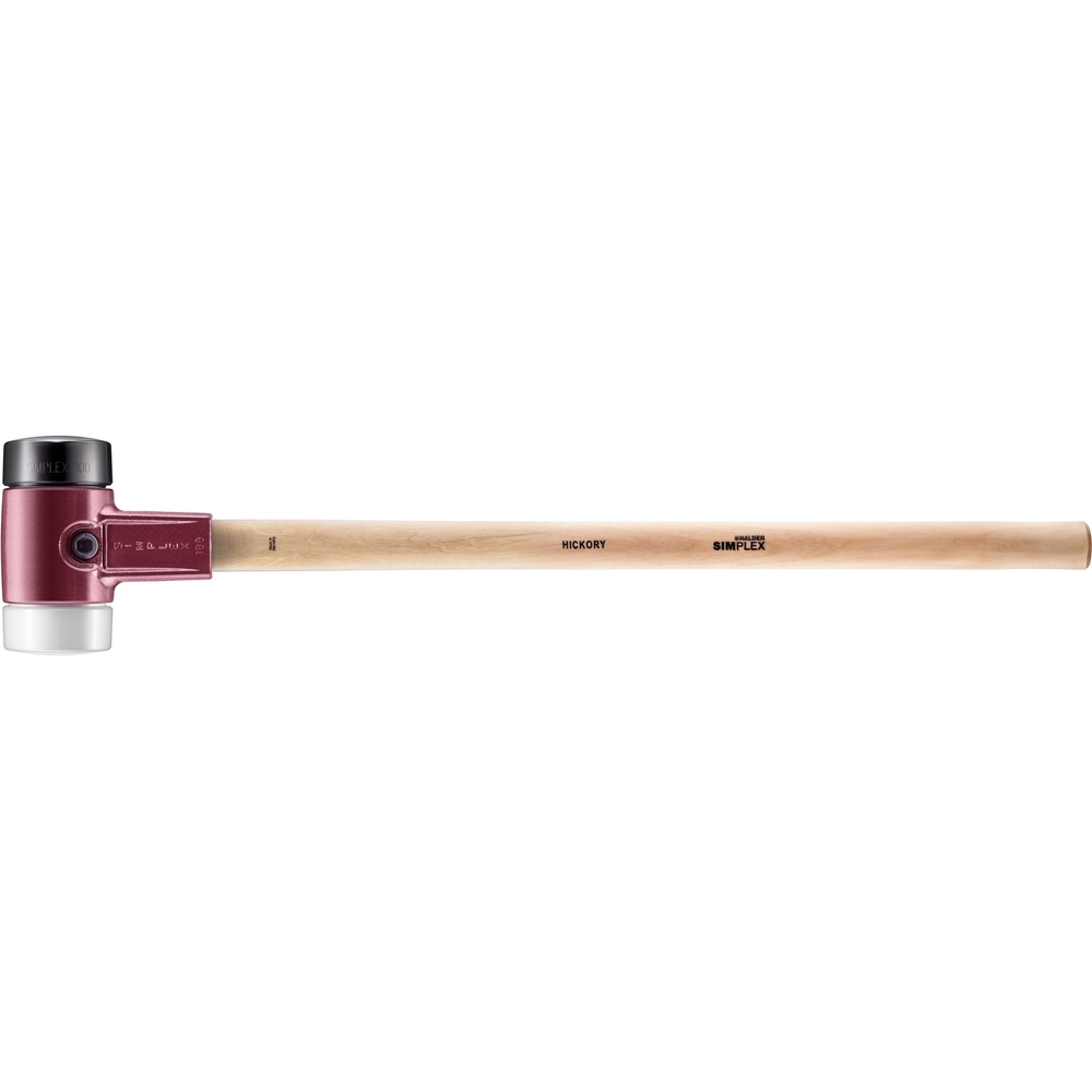 Marteau SIMPLEX fonte malléable manche hickory diam 100 900 mm caoutchouc chargé superplastique - HALDER - 3027.100