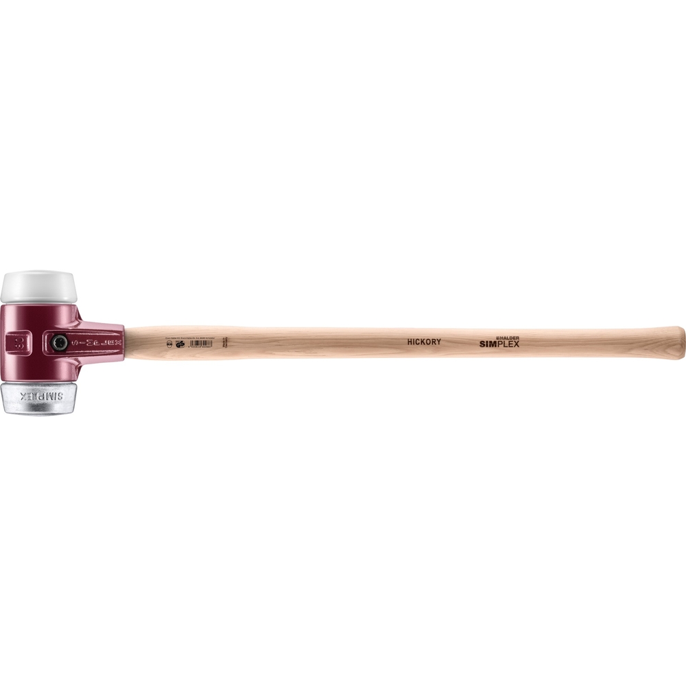 Maillet SIMPLEX boîtier fonte malléable manche bois diam 80 700 mm superplastique métal doux - HALDER - 3079.081