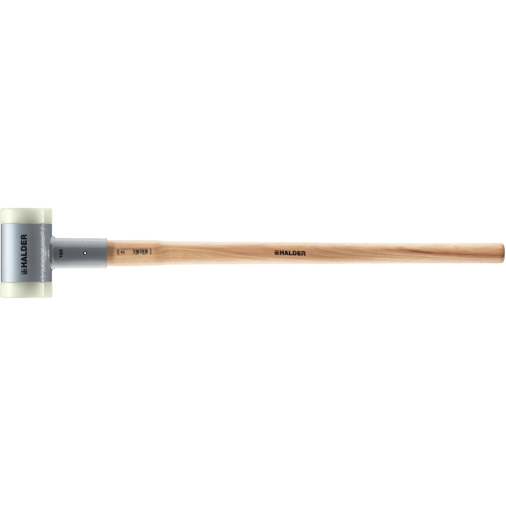 Masse antirebond spéciale sans plaque manche Hickory vernis diam 100 5 kg nylon - HALDER - 3366.0S5