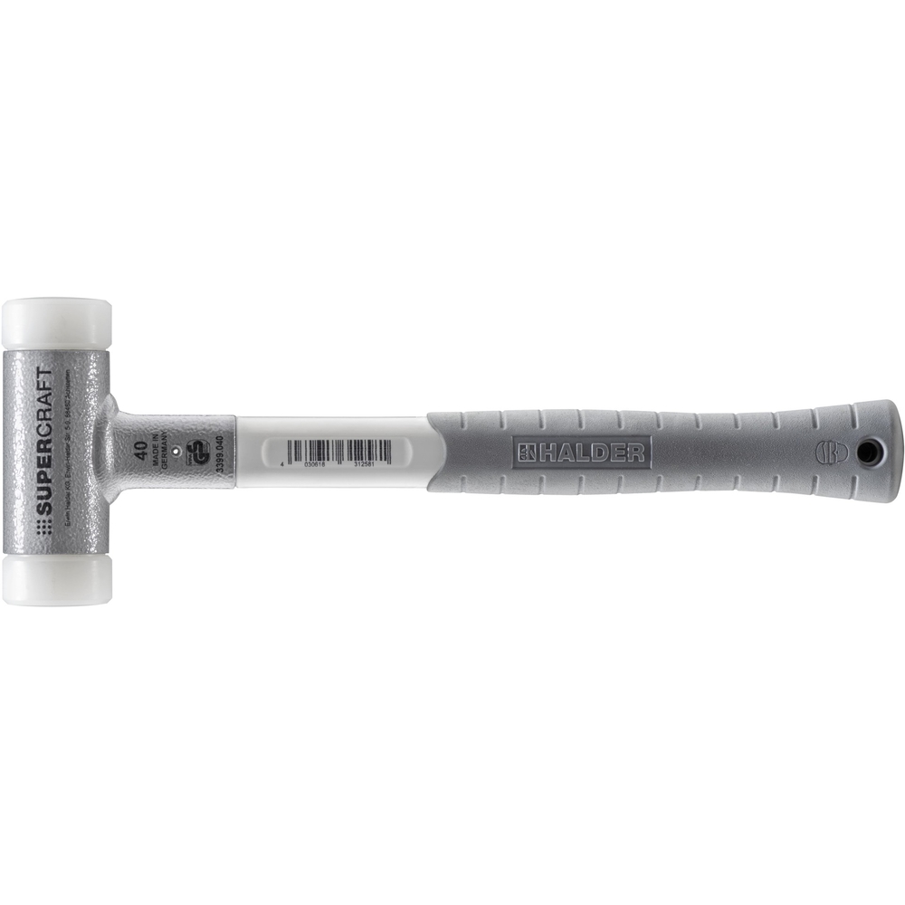 Maillet SUPERCRAFT sans rebond avec manche tri composant diam 40 nylon - HALDER - 3399.040