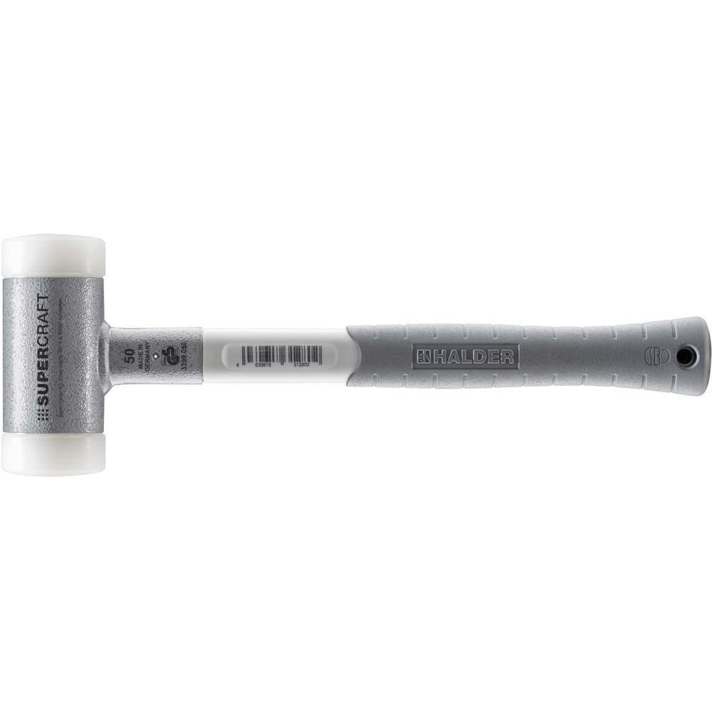 Maillet SUPERCRAFT sans rebond avec manche tri composant diam 50 nylon - HALDER - 3399.050