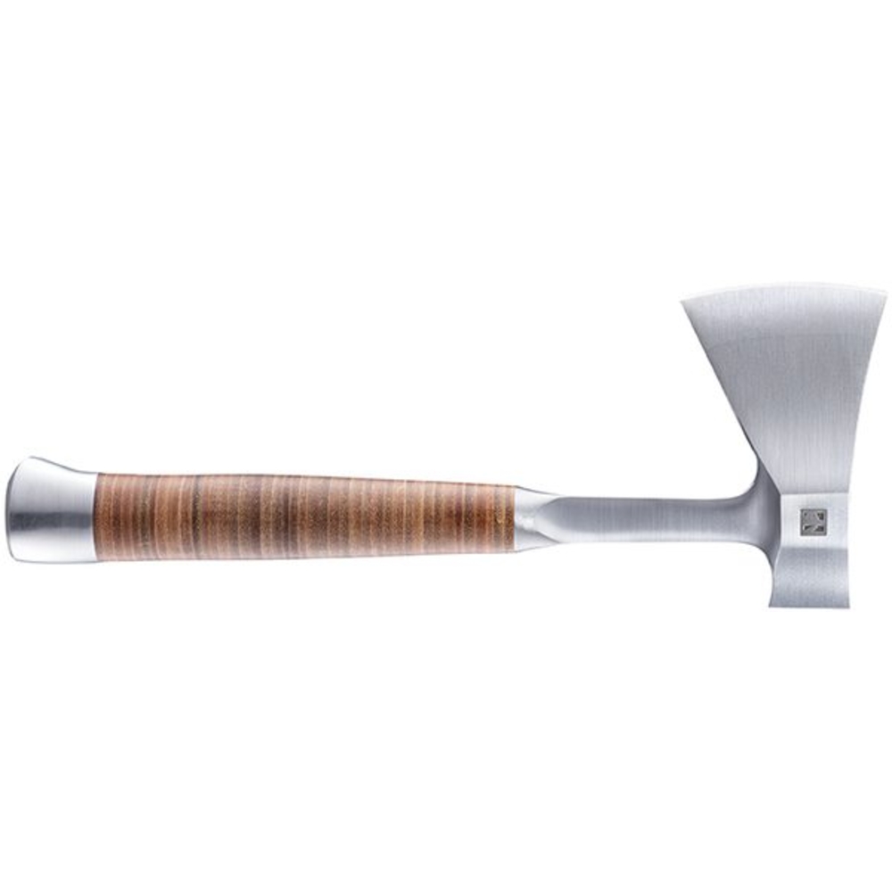 Hâchette à manche en cuir avec housse de protection en cuir longueur 370 mm longueur de lame 90 mm - HALDER - 3555.375