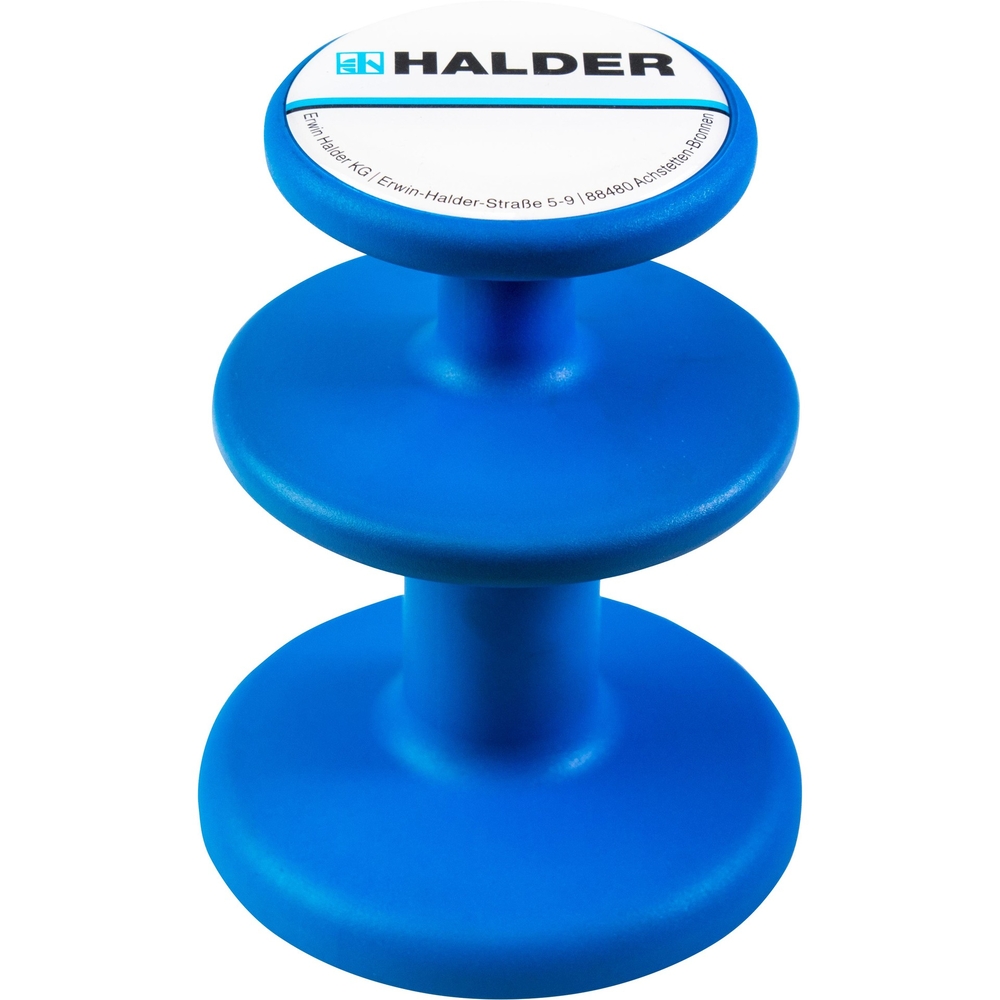 Support magnétique bleu plastique avex six aimants en néodyme - HALDER - 3688.002