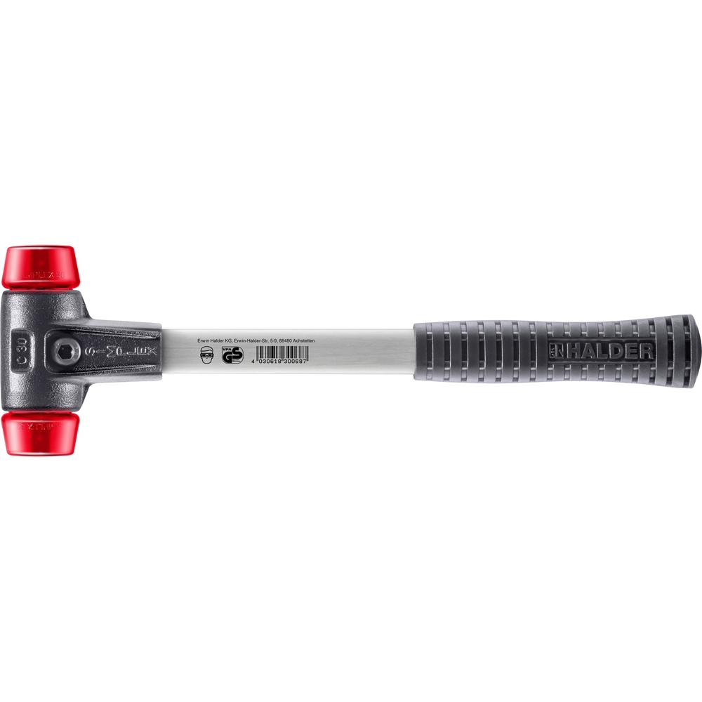 Maillet SIMPLEX avec boîtier en fonte malléable renforcée et manche en fibre de verre diam 30 - HALDER - 3706.030