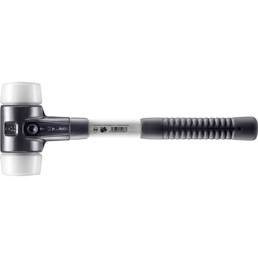 Maillet SIMPLEX boîtier fonte malléable renforcée manche fibre de verre diam 60 superplastique - HALDER - 3707.060