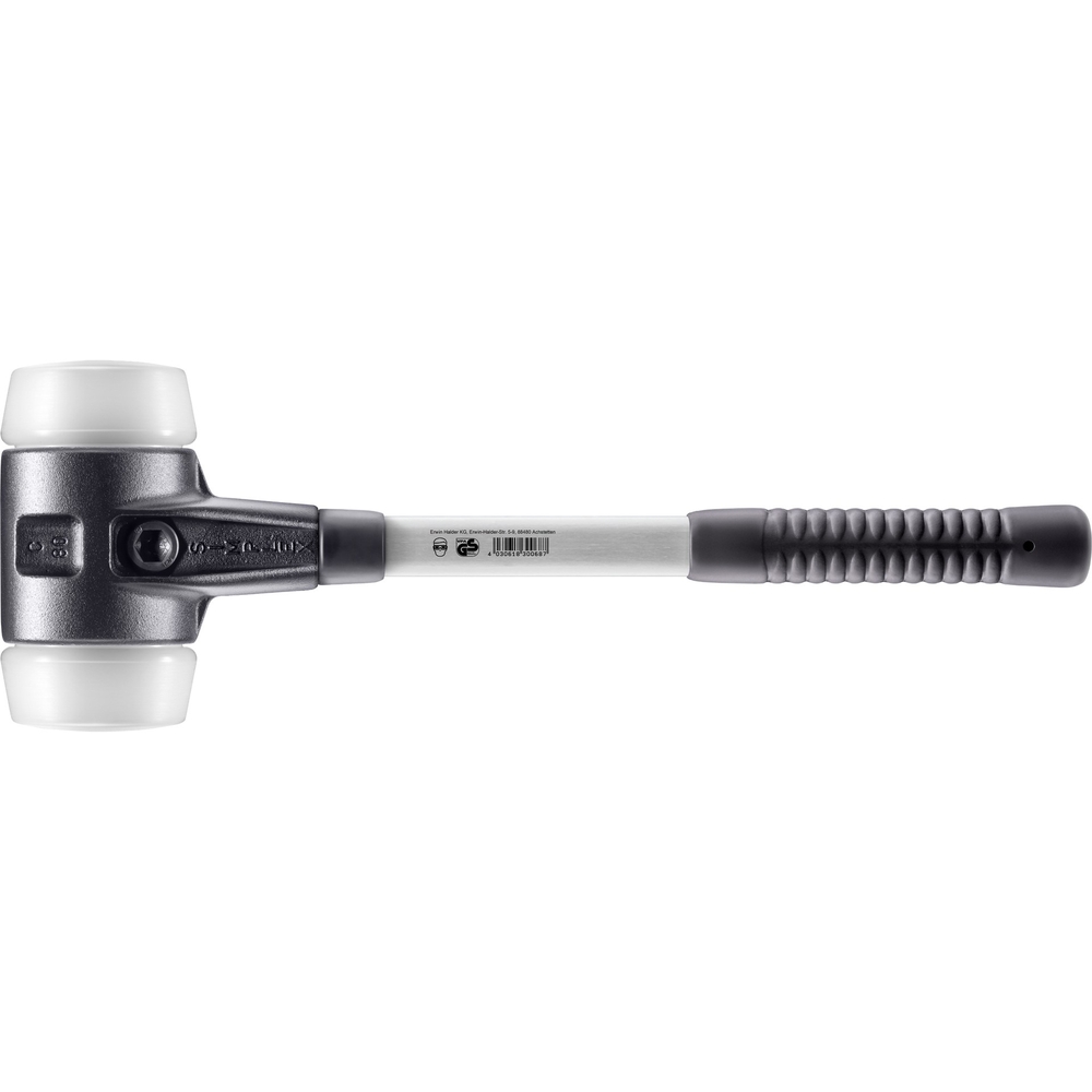 Maillet SIMPLEX boîtier fonte malléable renforcée manche fibre de verre diam 80 superplastique - HALDER - 3707.080