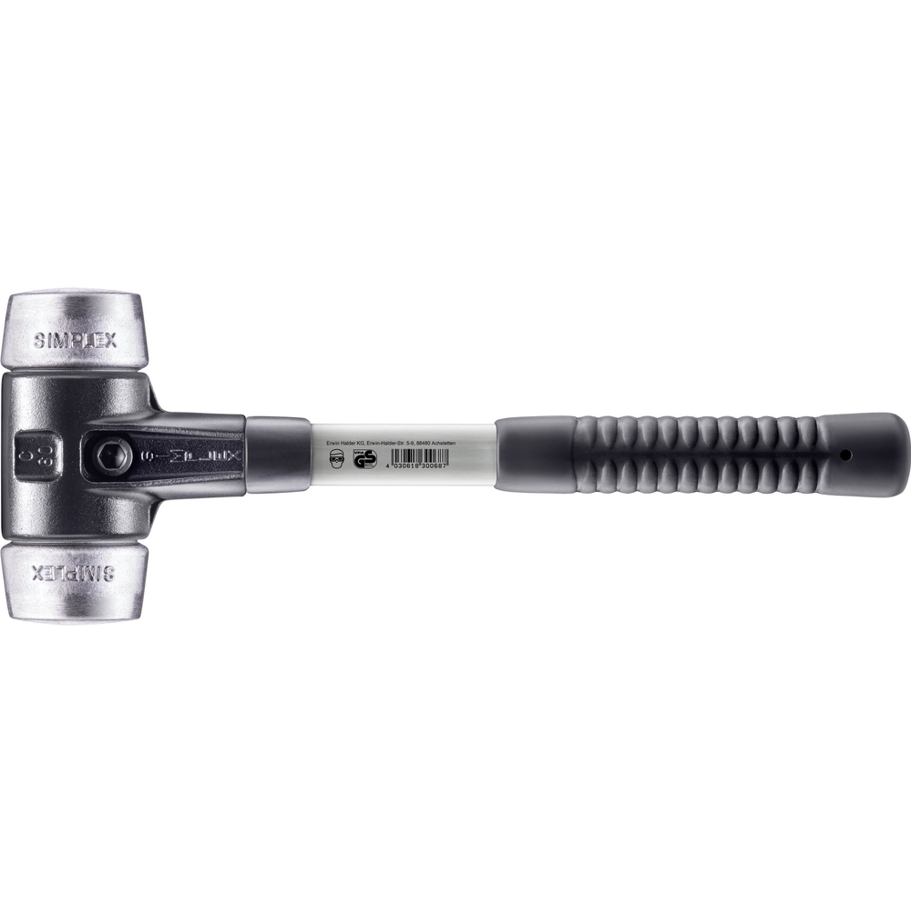 Maillet SIMPLEX boîtier fonte malléable renforcée manche fibre de verre diam 60 métal doux - HALDER - 3709.060