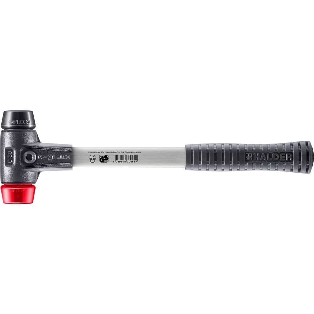 Maillet SIMPLEX avec boîtier en fonte malléable renforcée et manche en fibre de verre diam 30  - HALDER - 3726.030