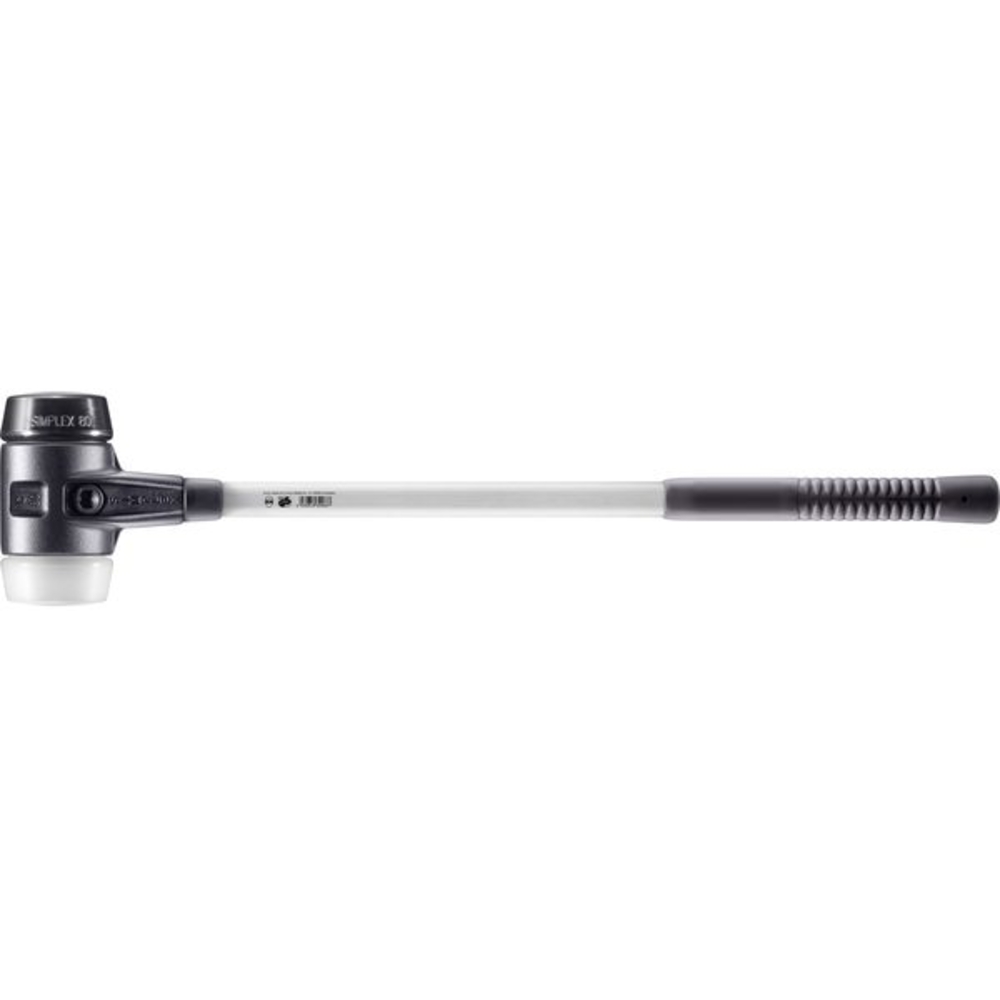 Marteau SIMPLEX boîtier fonte malléable renforcée manche fibre de verre diam 80 700 mm acier caoutchouc nylon - HALDER - 3727.081