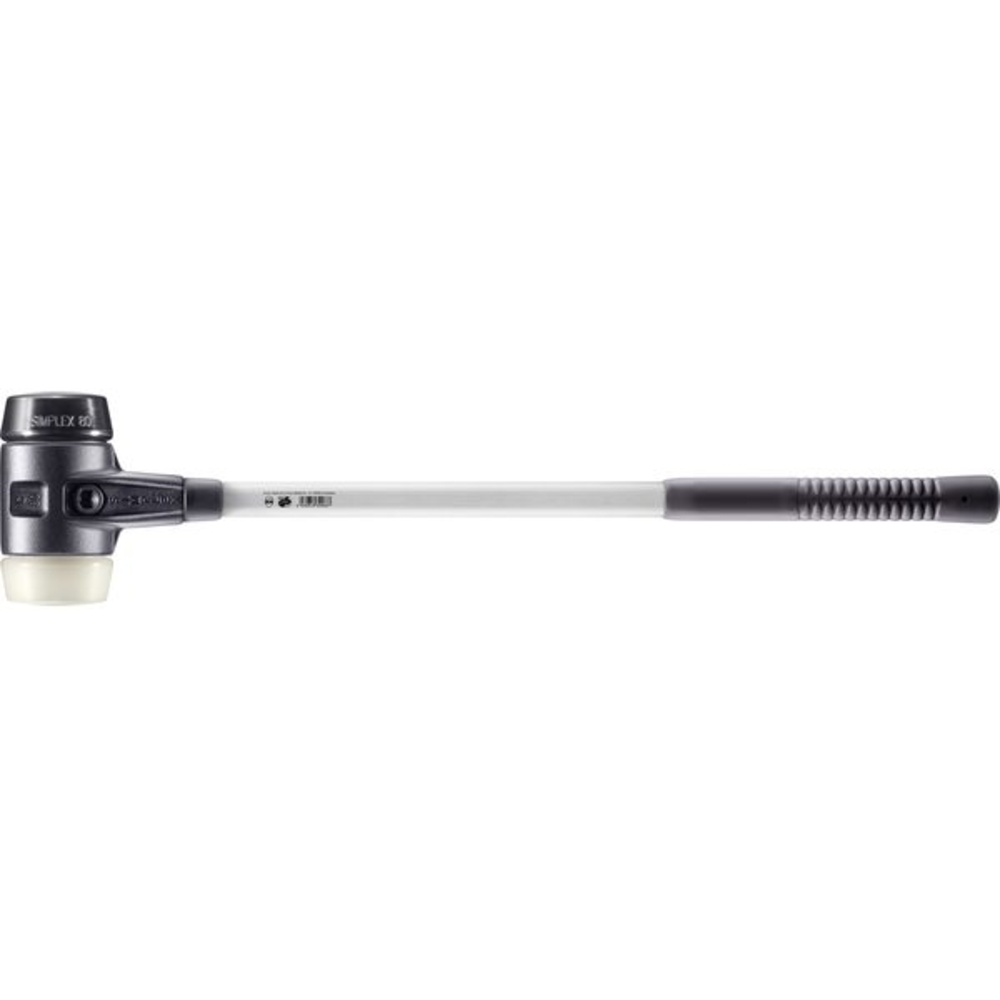 Marteau SIMPLEX boîtier fonte malléable renforcée manche fibre de verre diam 80 700 mm caoutchouc nylon - HALDER - 3728.081