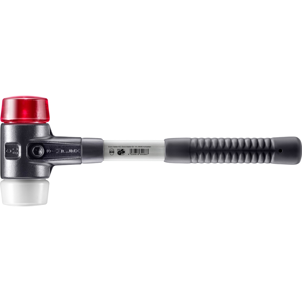 Maillet SIMPLEX boîtier fonte malléable renforcée manche fibre de verre diam 60 plastique superplastique - HALDER - 3767.060