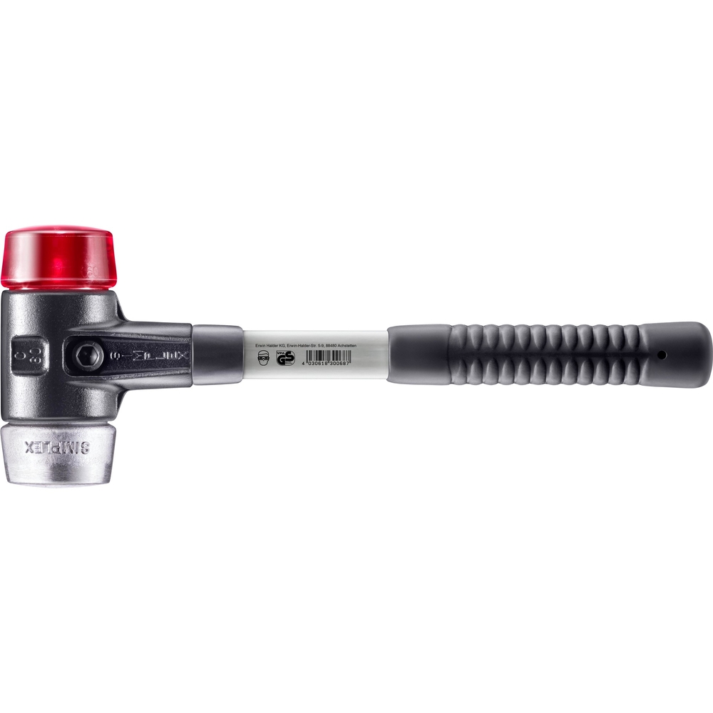 Maillet SIMPLEX boîtier fonte malléable renforcée manche fibre de verre diam 60 plastique métal non trempé - HALDER - 3769.060
