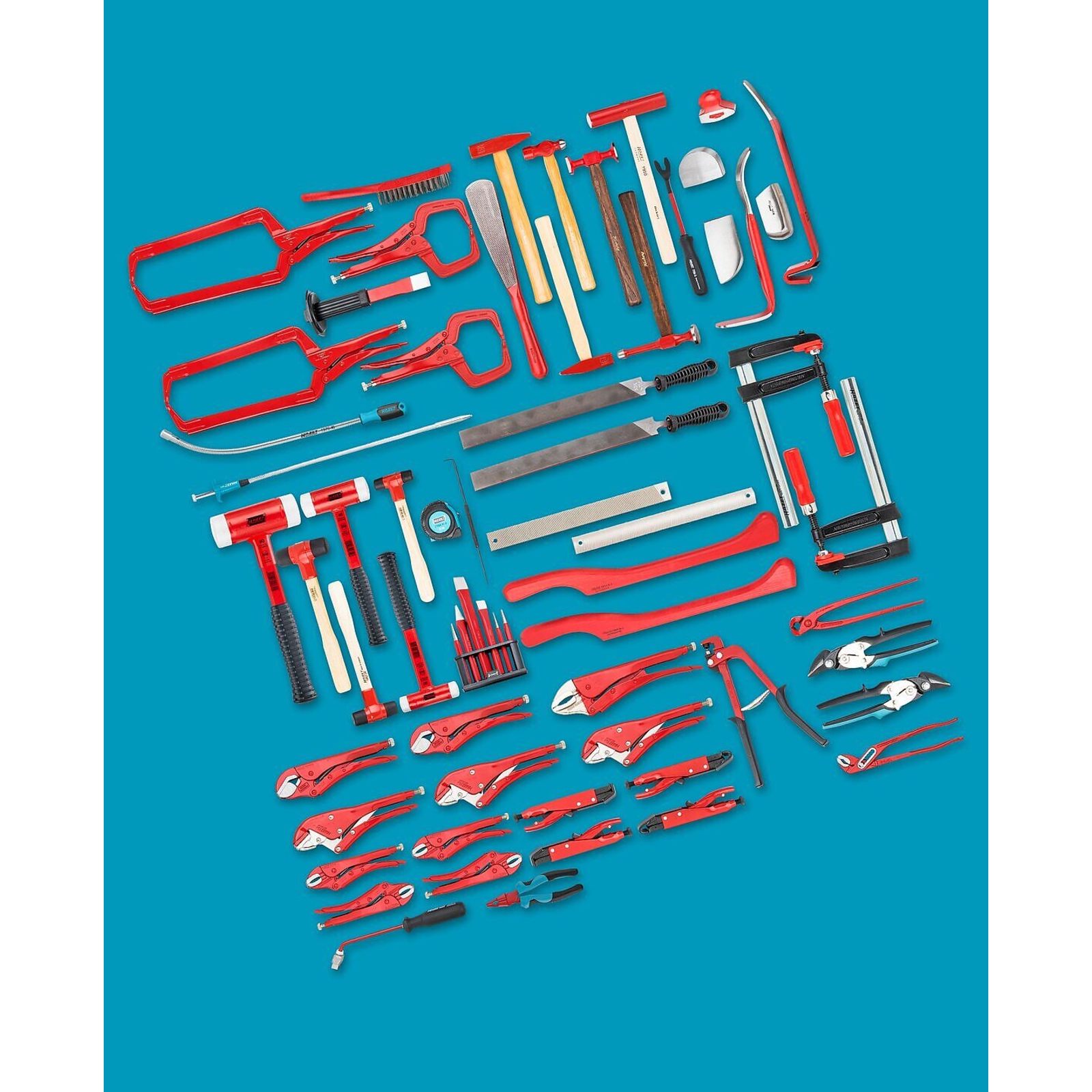 Assortiment d'outils carrosserie aluminium 65 pièces HAZET - 0-179NX/65ALU