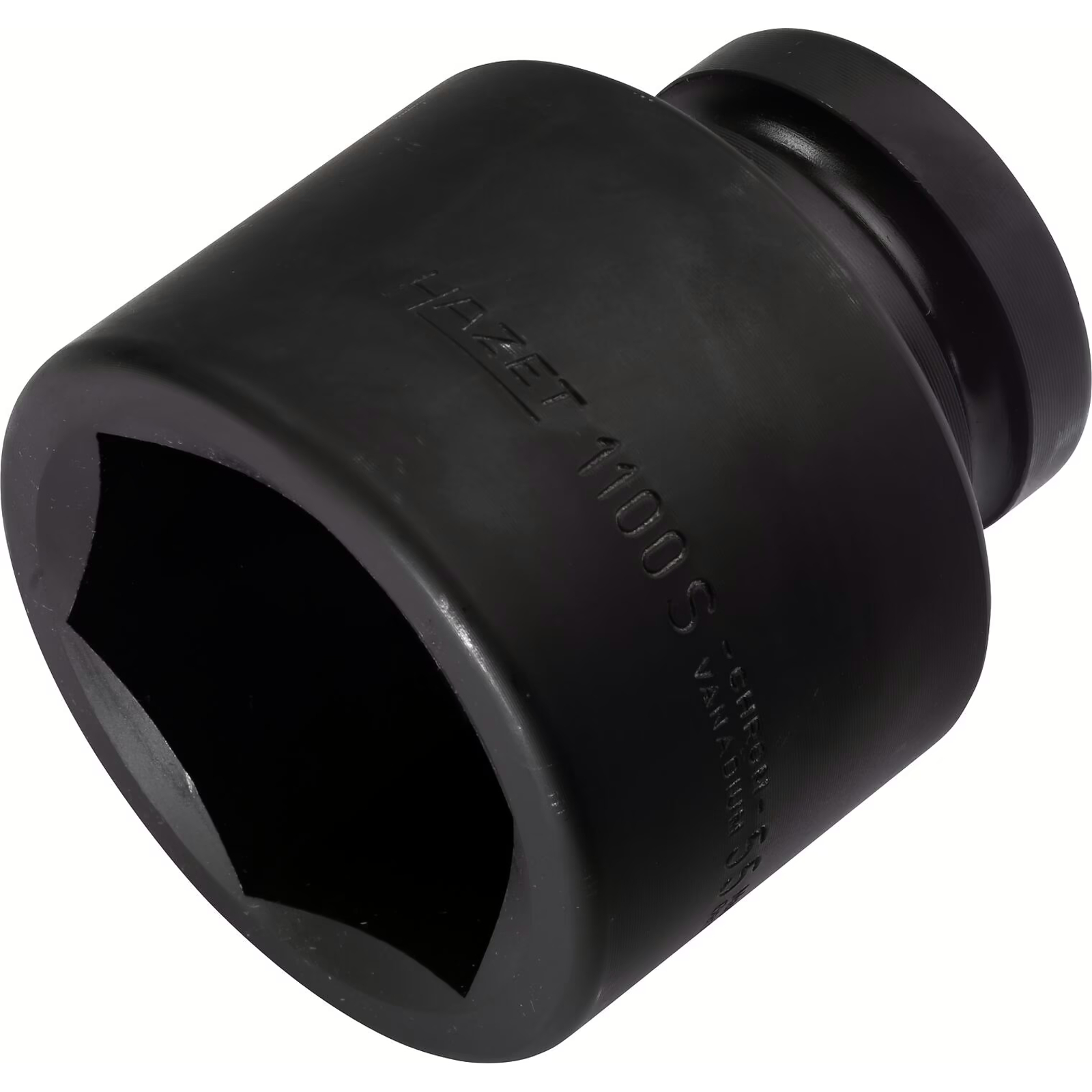 Douille à chocs carré creux 1 pouce 55 mm profil 6 pans avec alésage sécurité HAZET - 1100S-55