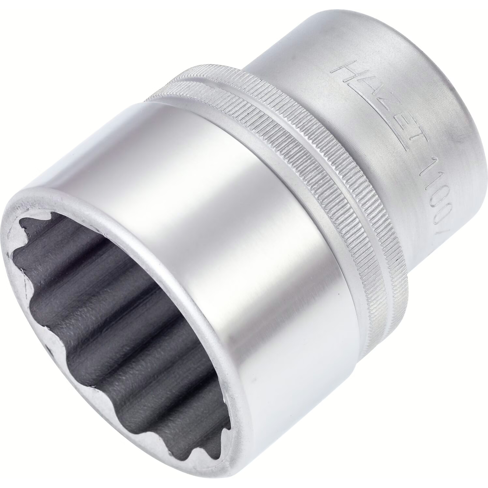 Douille carré creux 1 pouce 12 pans taille 46 mm avec moletage HAZET - 1100Z-46
