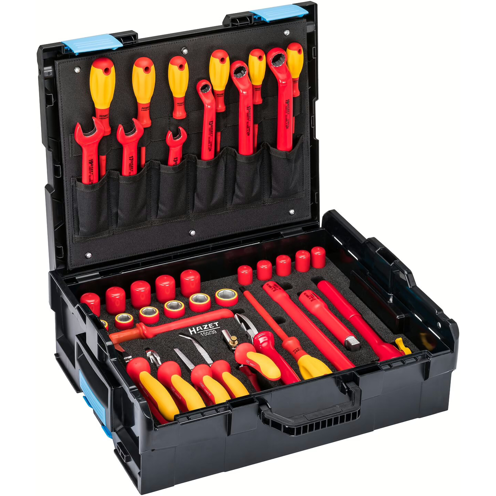 Jeu d'outils 39 pièces isolation 1000 V carré creux 1/2 pouce profil traction HAZET - 150/39