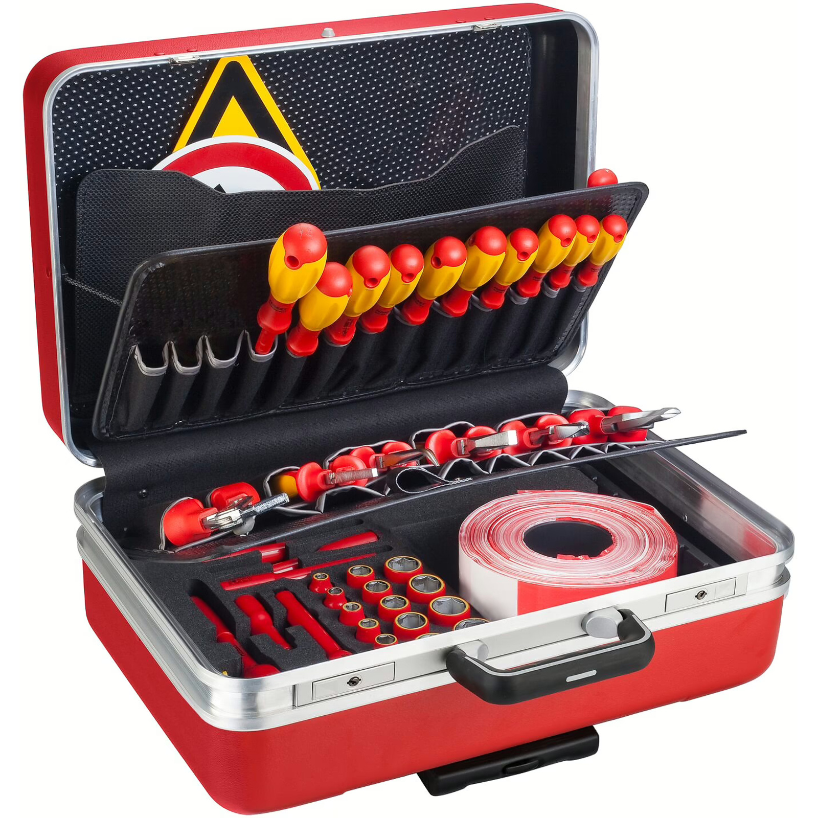 Jeu d'outils 43 pièces pour véhicules hybrides et électriques avec valise à roulettes 3/8 pouce 10 mm HAZET - 150/43