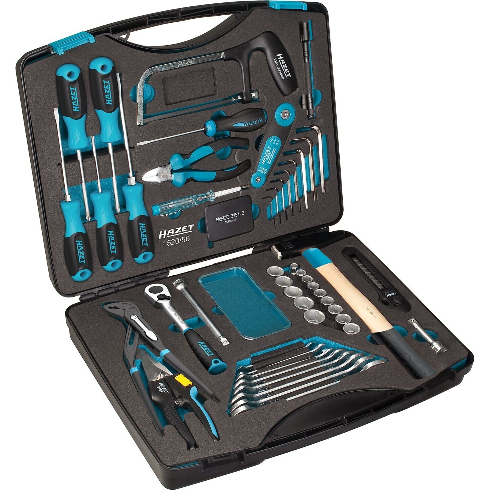 Coffret à outils 56 pièces carré creux 3/8" 10 mm Slim-Line 105 mm HAZET - 1520/56