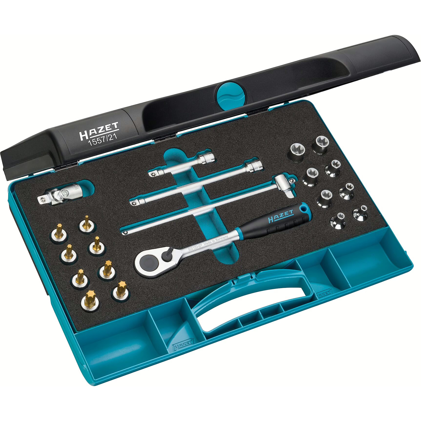 Jeu d'outils 21 pièces carré creux 3/8
