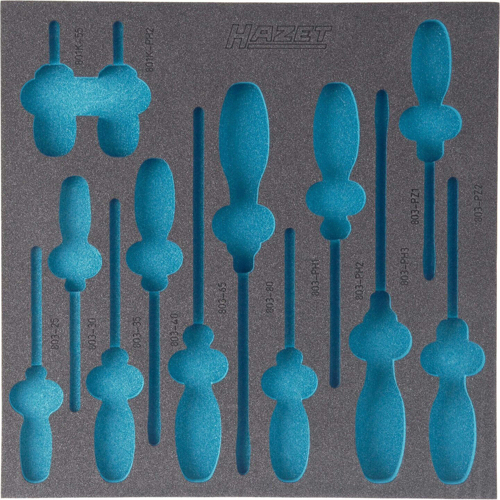 Garniture mousse souple bimatière 344 x 342 mm vide Safety-Insert-System HAZET - 163-100L