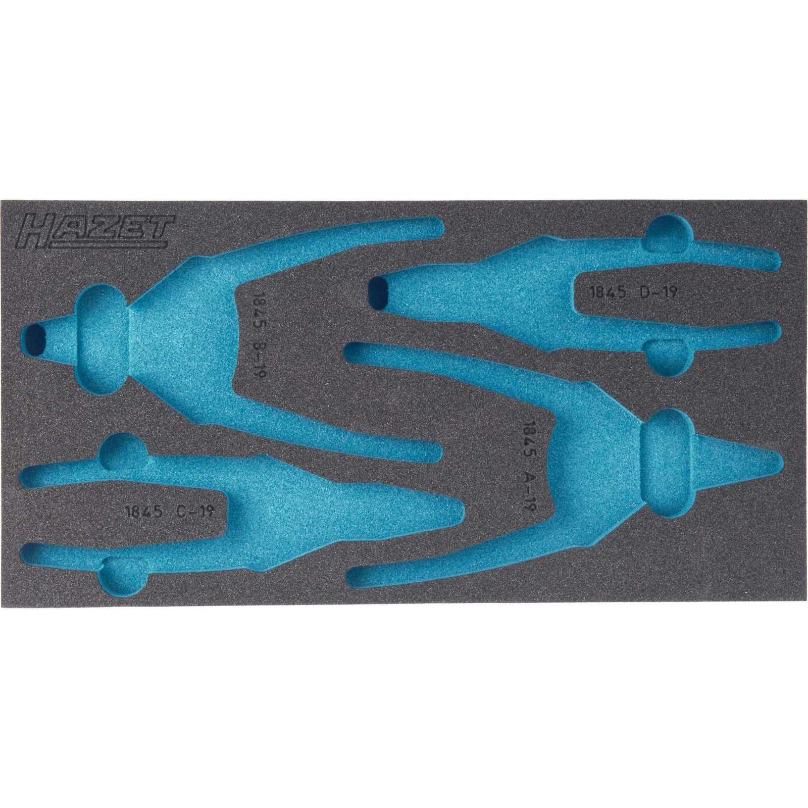 Garniture mousse souple bimatière 342 x 172 mm vide Safety-Insert-System HAZET - 163-124L
