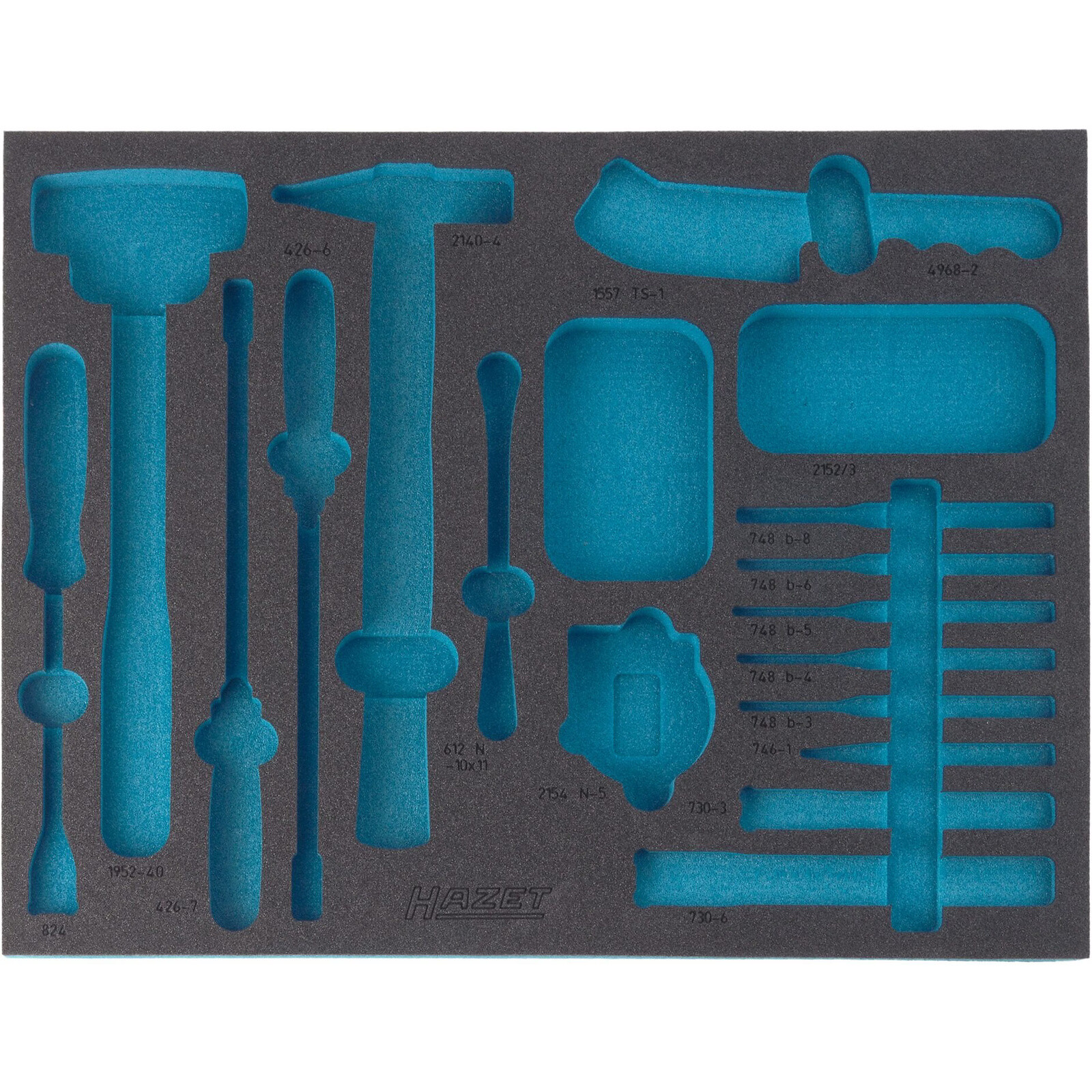 Garniture mousse souple bimatière 519 x 392 mm vide HAZET - 163-143L