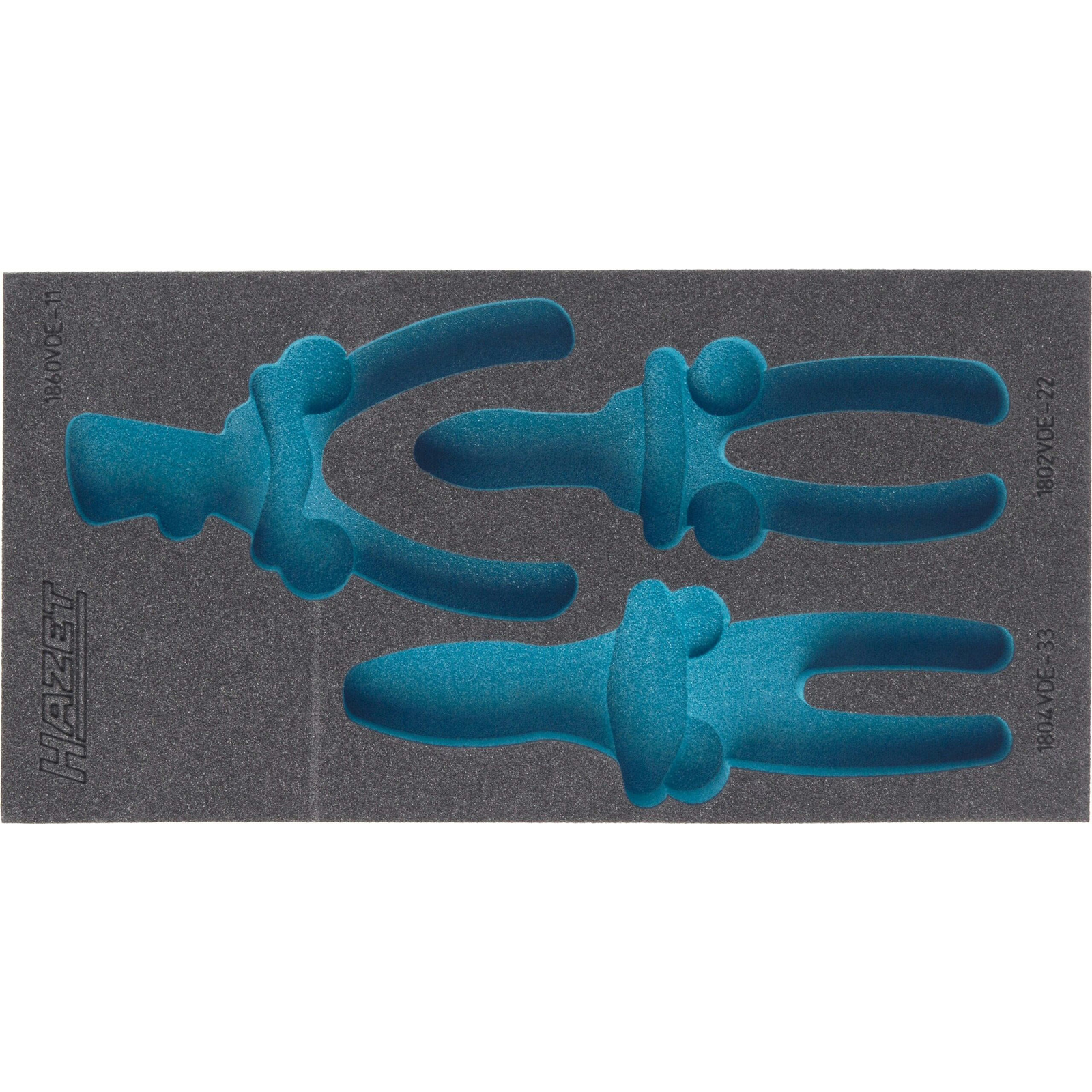 Garniture mousse souple bimatière 342 x 172 mm vide Safety-Insert-System HAZET - 163-227L