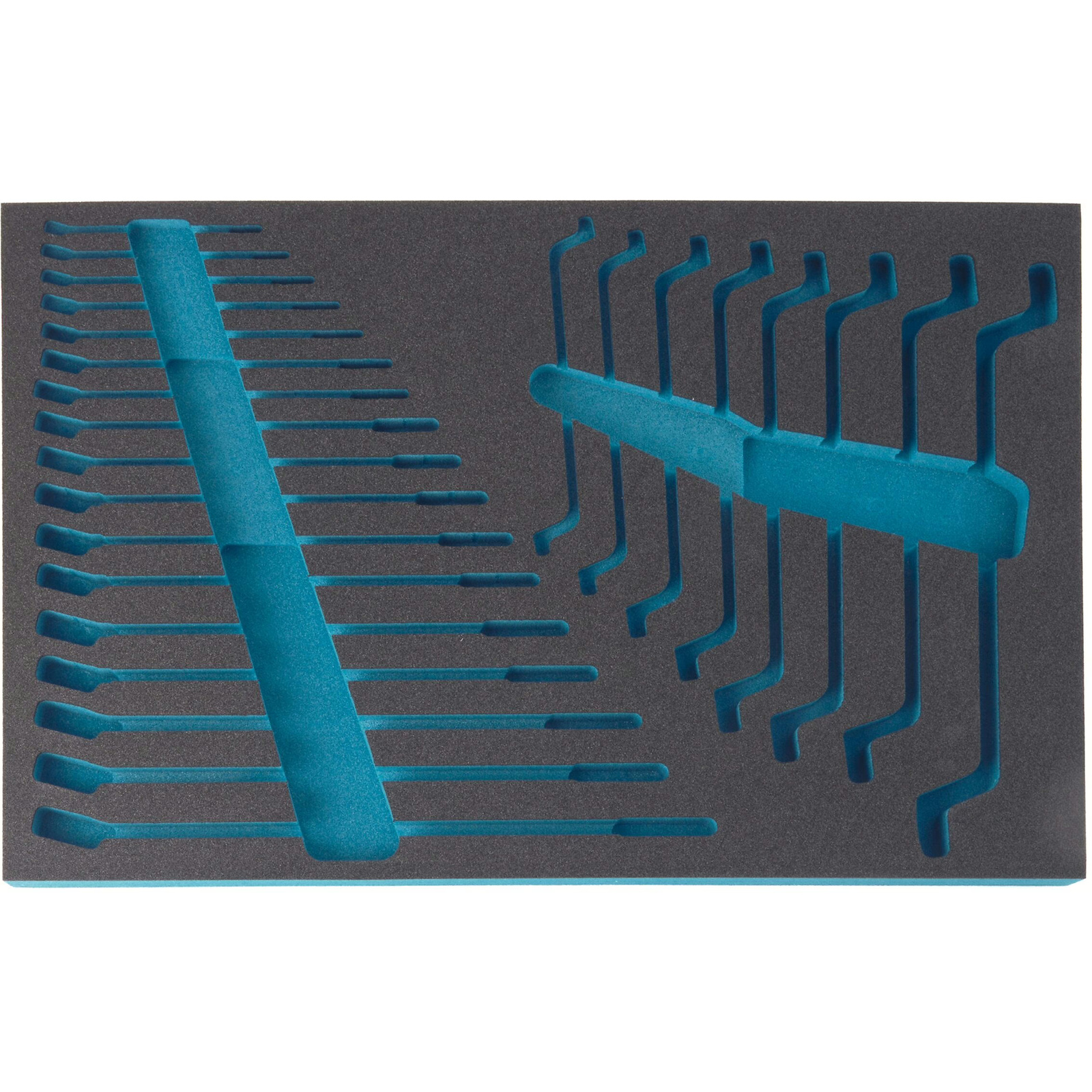 Garniture mousse souple bimatière 519 x 342 mm Safety-Insert-System vide HAZET - 163-30L