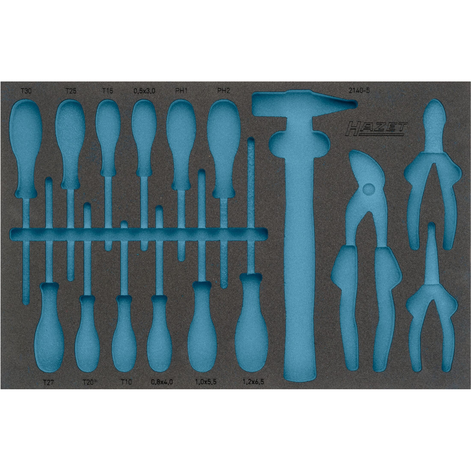 Garniture mousse souple bimatière 519 x 342 mm vide Safety-Insert-System HAZET - 163-330L