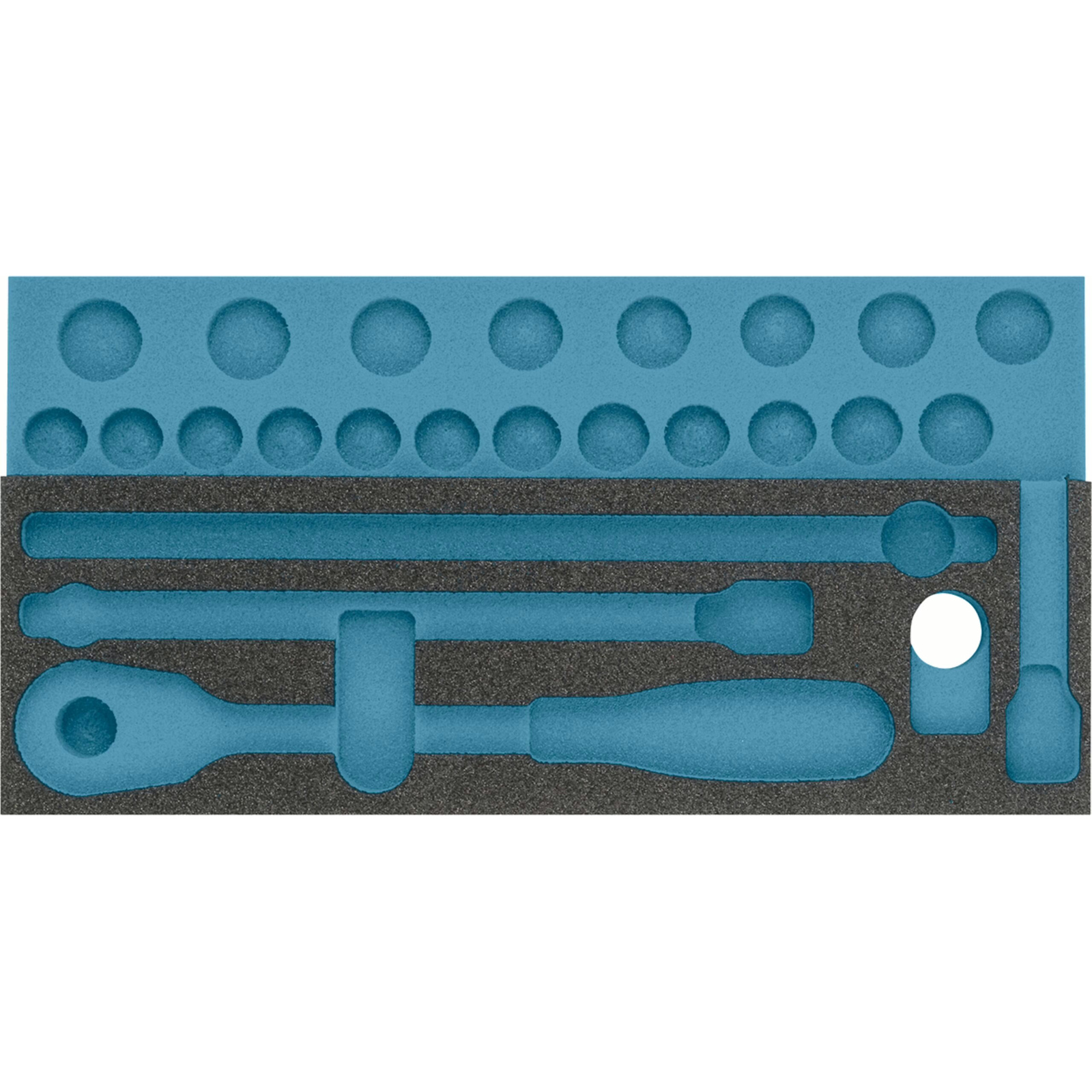Garniture mousse souple bimatière 342 x 172 mm Safety-Insert-System vide HAZET - 163-342L