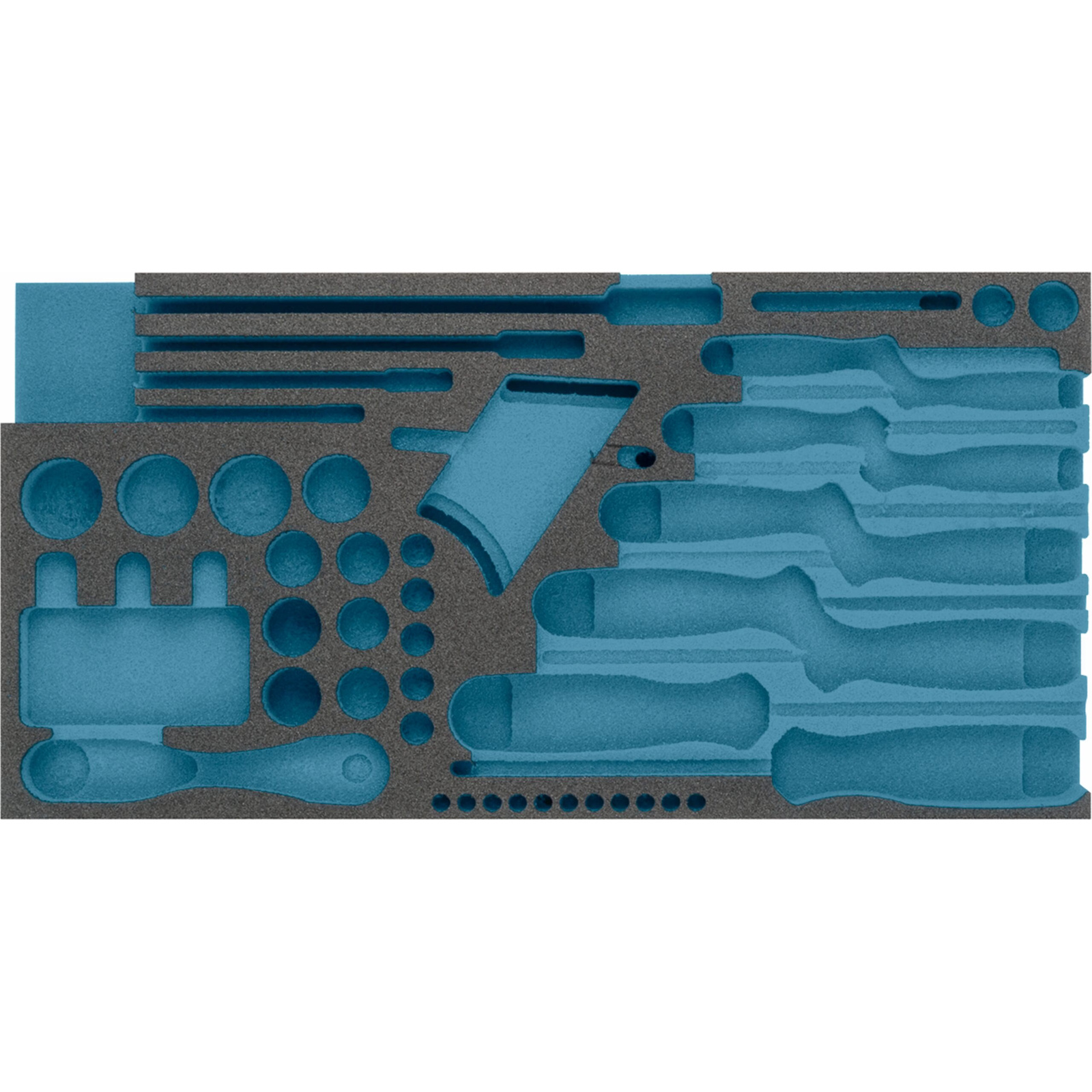 Garniture mousse souple bimatière 342 x 172 mm vide Safety-Insert-System pour 1557/58 HAZET - 163-356L