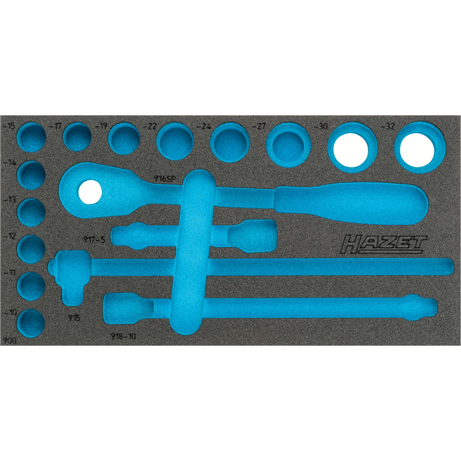 Garniture mousse souple bimatière 342 x 172 mm vide pour servante 906 HAZET - 163-358L