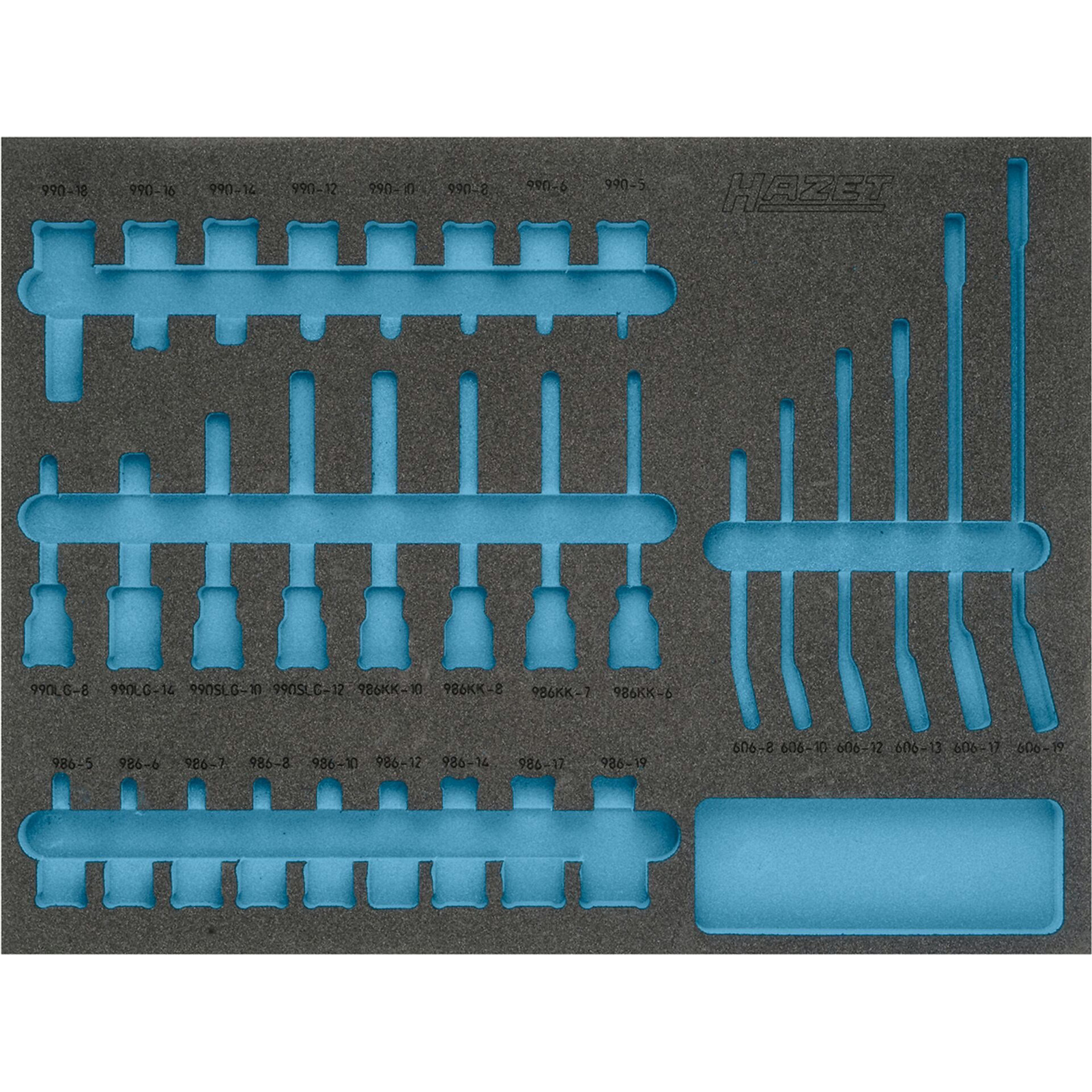 Garniture mousse souple bimatière 519 x 392 mm vide HAZET - 163-367L