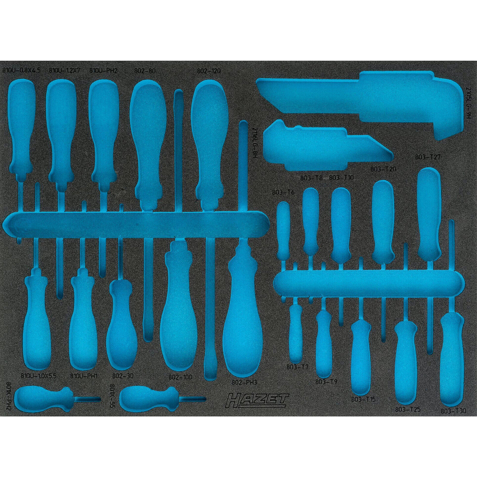Garniture mousse souple bimatière 519 x 392 mm Safety-Insert-System vide HAZET - 163-373L