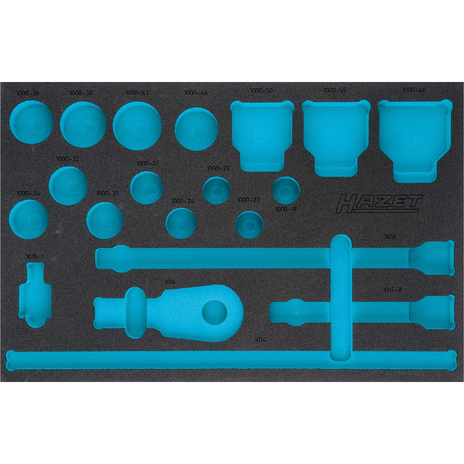Garniture mousse souple bimatière 519 x 342 mm vide Safety-Insert-System HAZET - 163-406L