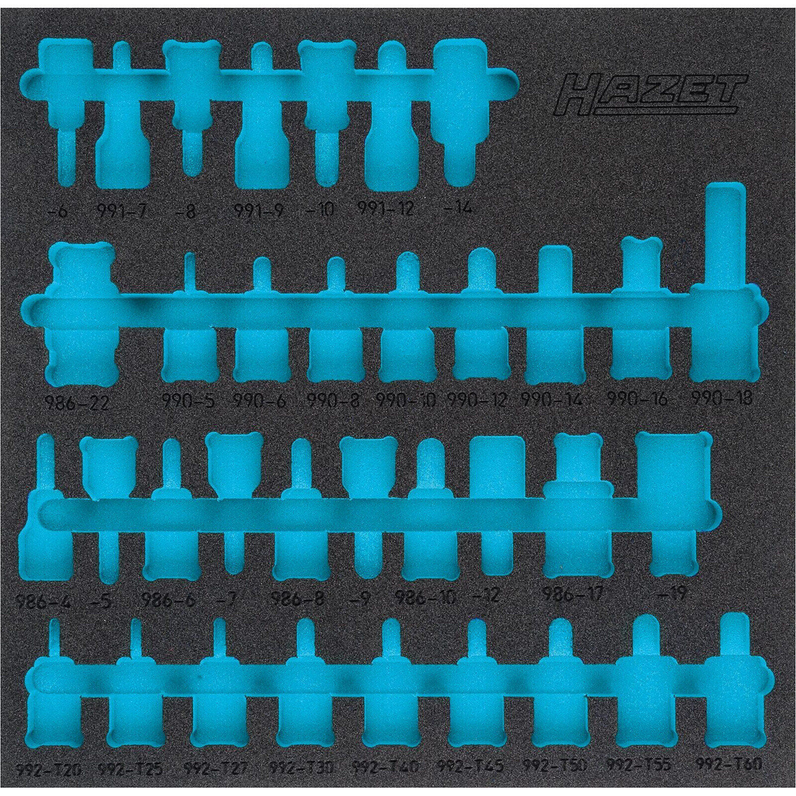 Garniture mousse souple bimatière 344 x 342 mm Safety-Insert-System vide HAZET - 163-407L