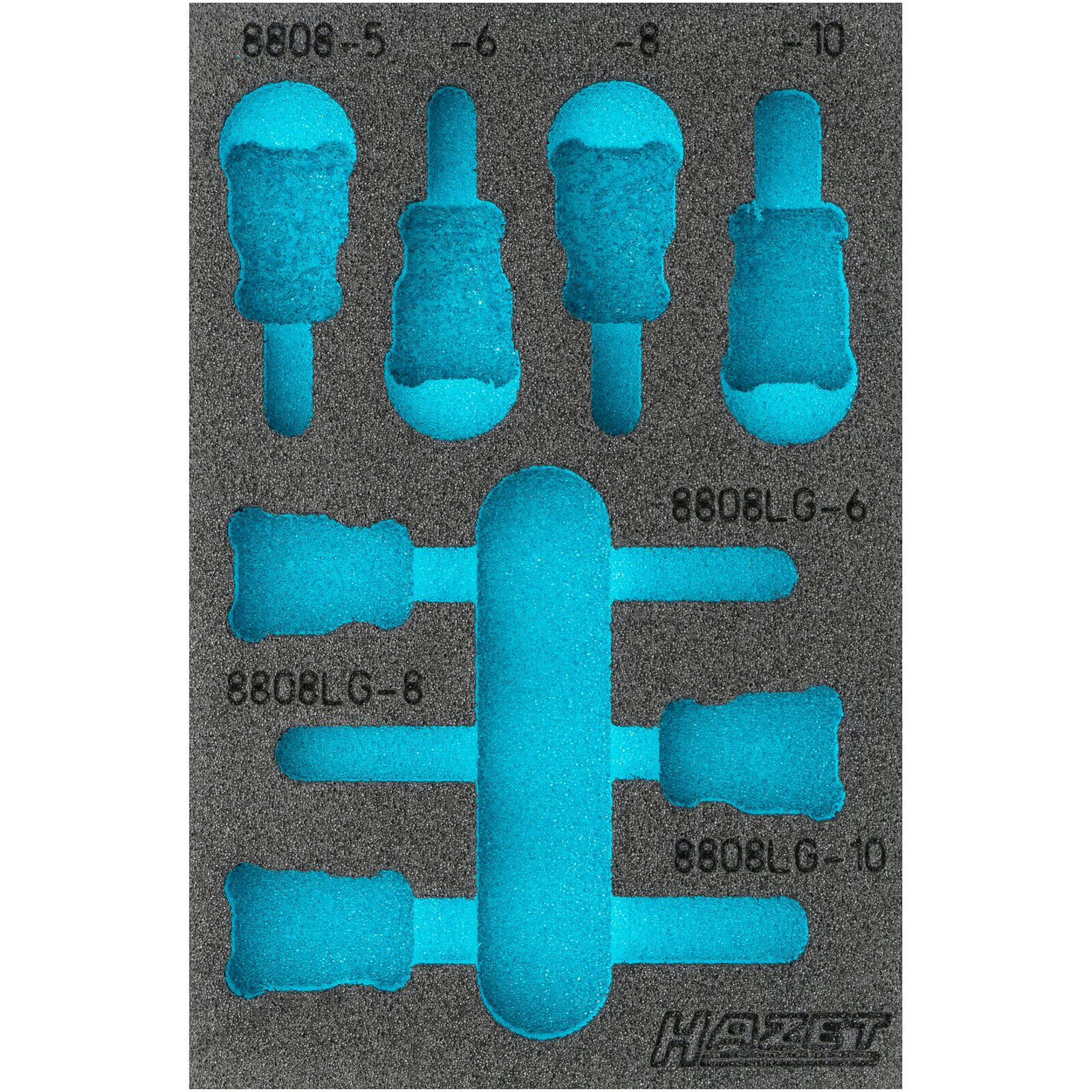 Garniture mousse souple bimatière 172 x 114 mm vide Safety-Insert-System HAZET - 163-460L