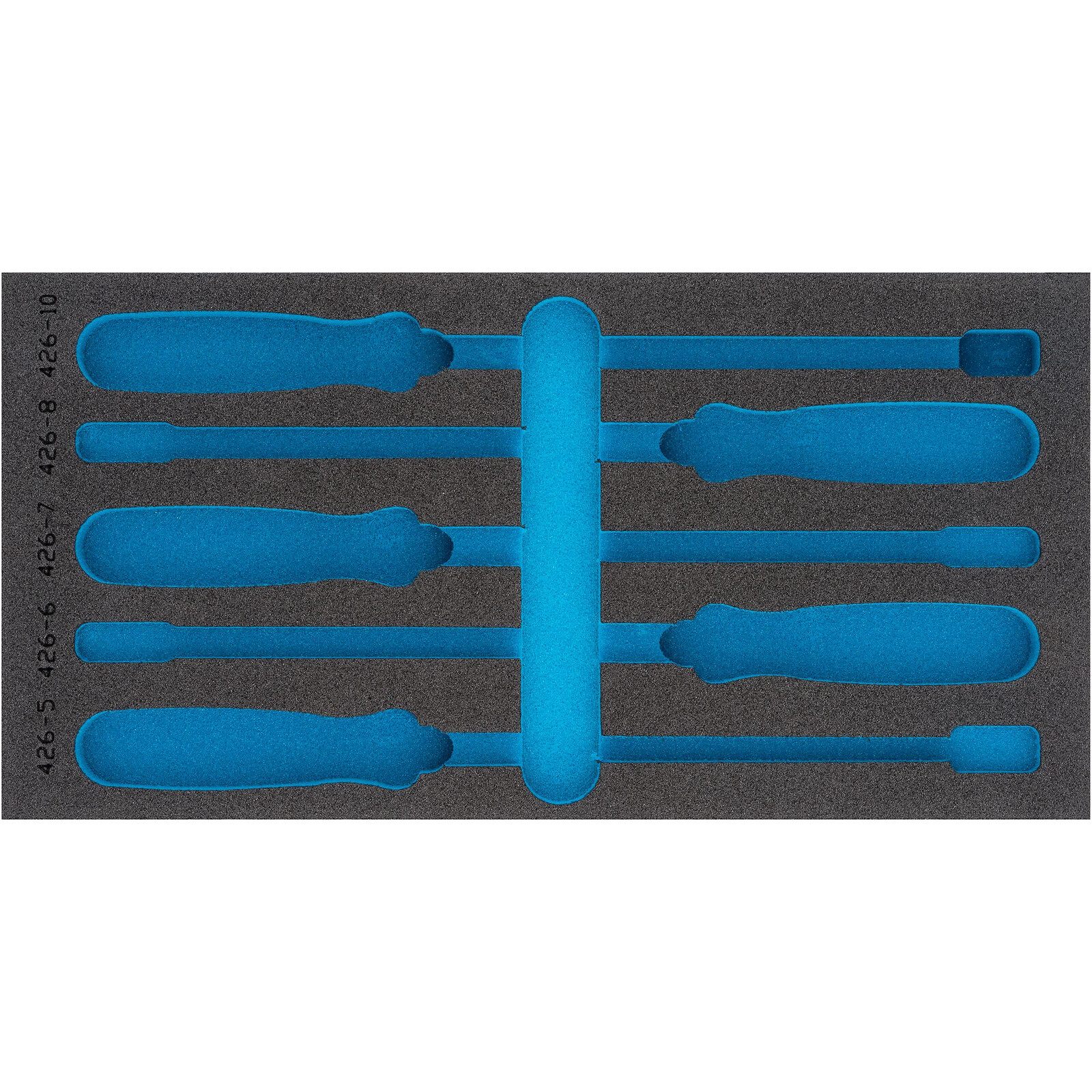Garniture mousse souple bimatière 342 x 172 mm vide Safety-Insert-System HAZET - 163-461L