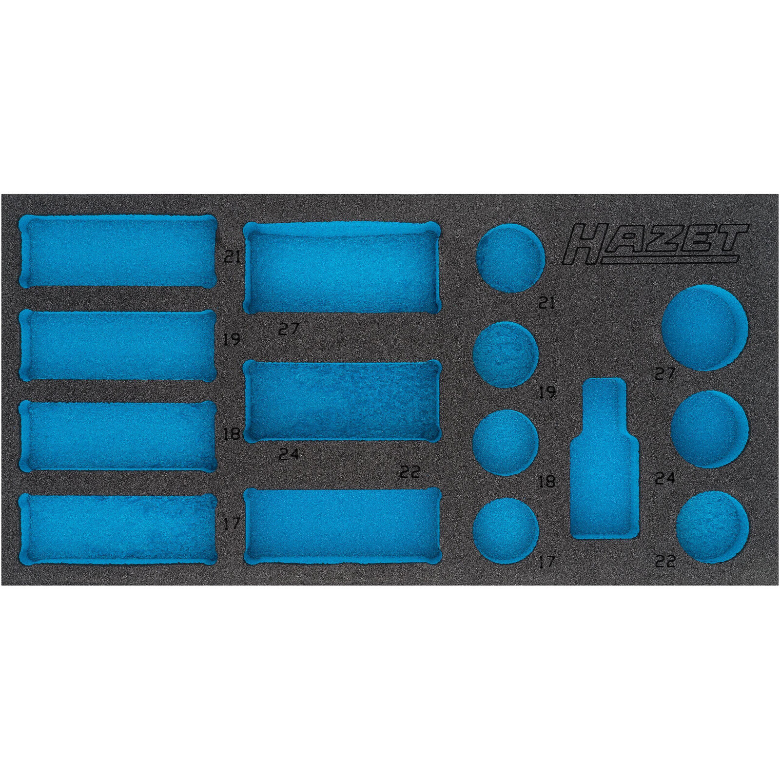 Garniture mousse souple bimatière 342 x 172 mm Safety-Insert-System vide HAZET - 163-463L