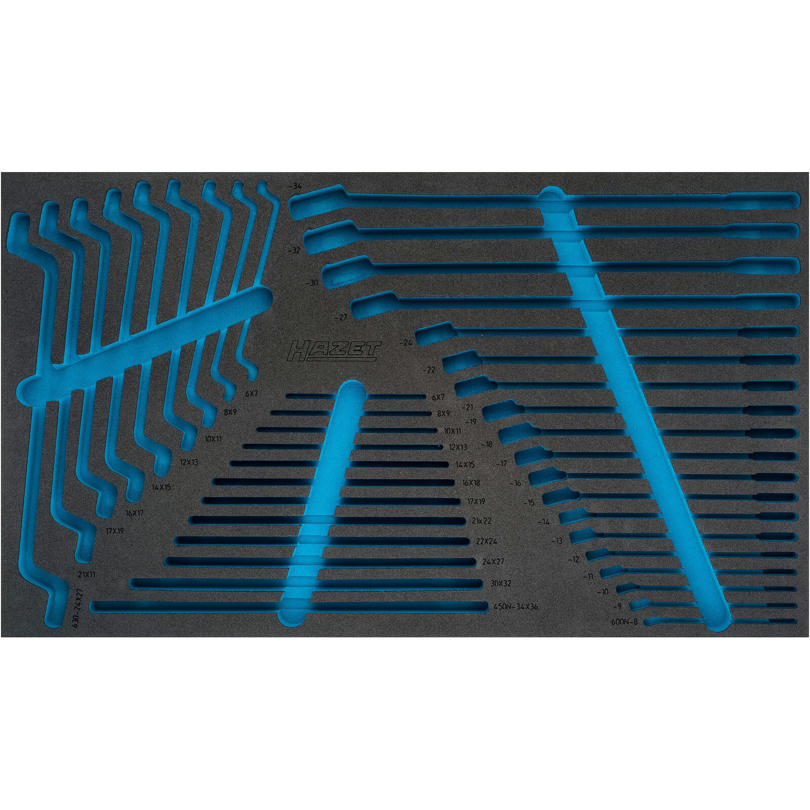 Garniture mousse souple bimatière 691 x 392 mm Safety-Insert-System vide HAZET - 163-478L