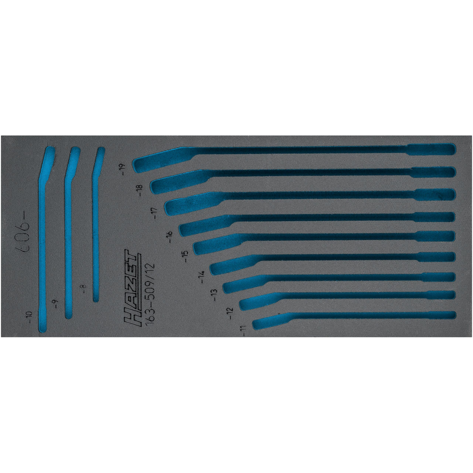 Garniture mousse souple bimatière 392 x 172 mm vide Safety-Insert-System HAZET - 163-509L