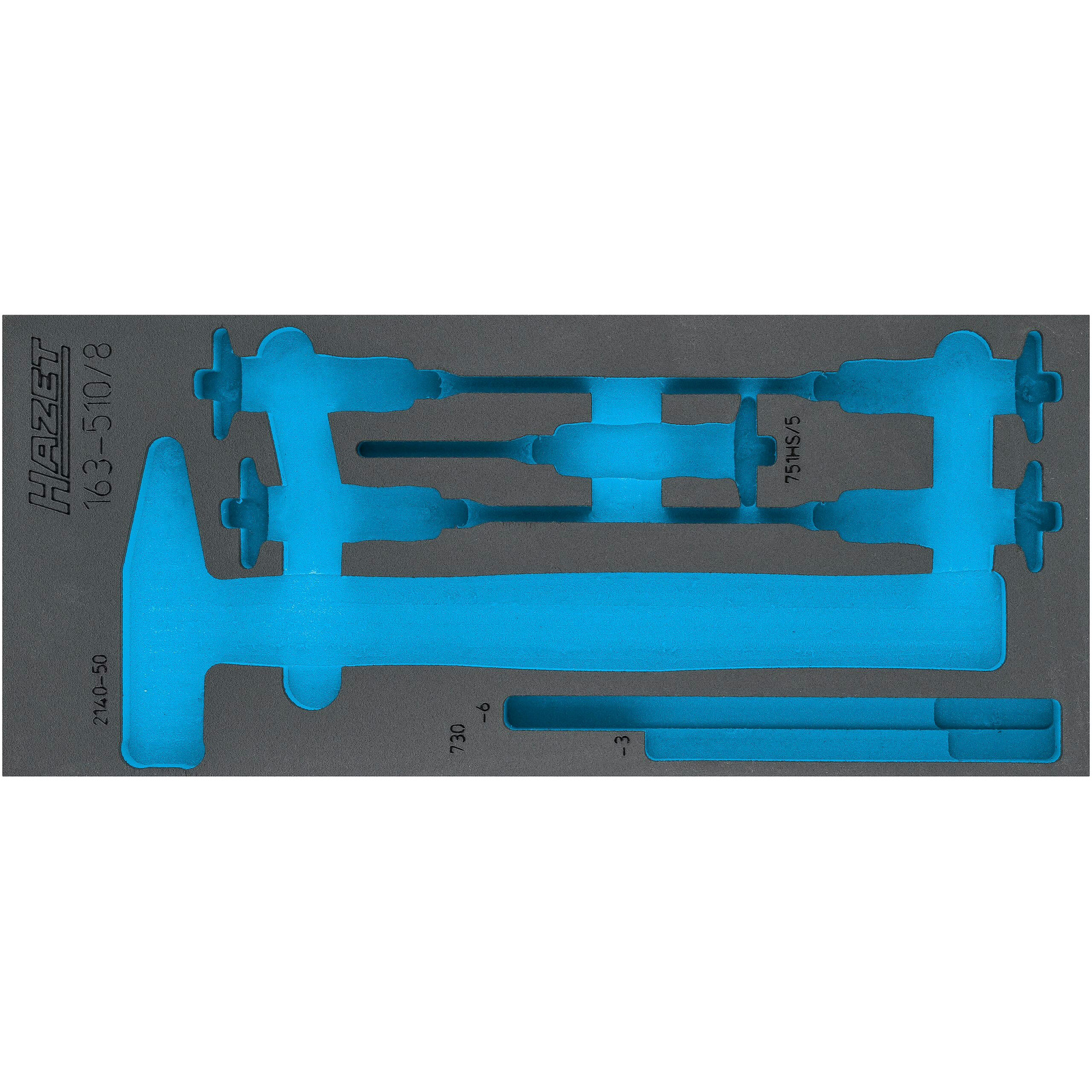 Garniture mousse souple bimatière 392 x 172 mm Safety-Insert-System vide HAZET - 163-510L