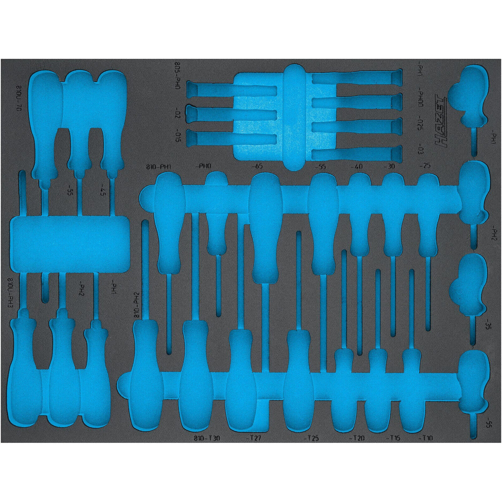 Garniture mousse souple bimatière 519 x 392 mm Safety-Insert-System vide HAZET - 163-524L