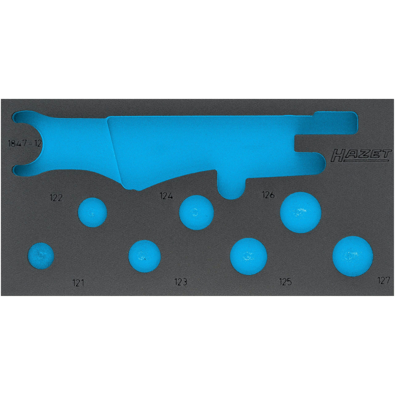 Garniture mousse souple bimatière 342 x 172 mm vide HAZET - 163-529L