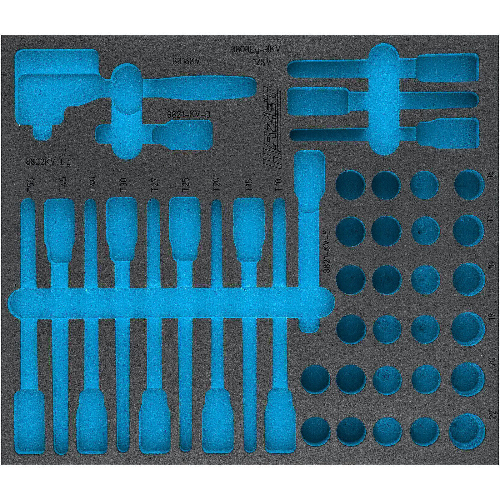 Garniture mousse souple bimatière 392 x 344 mm vide Safety-Insert-System HAZET - 163-545L