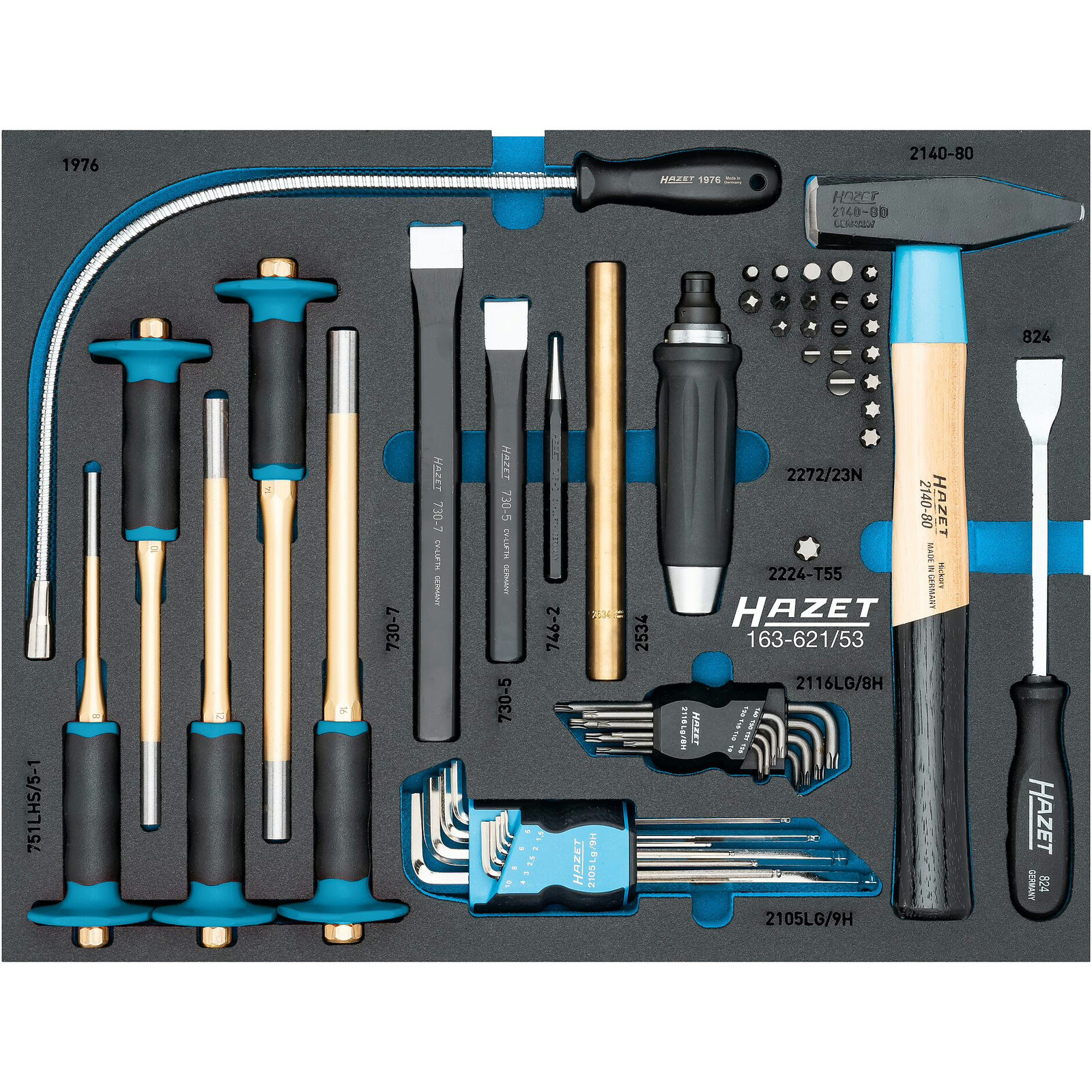 Jeu d'outils universels 53 pièces hexagone massif 5/16