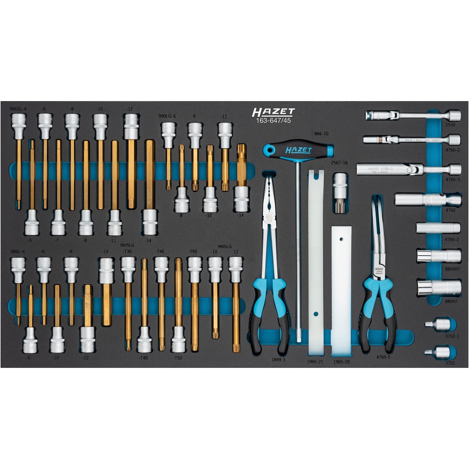 Jeu d'outils 45 pièces carré creux 3/8